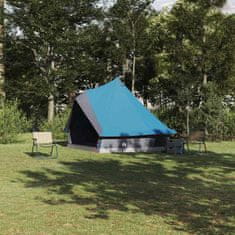 Vidaxl Družinski tipi šotor s streho Modra in siva 400 x 346 x 250 cm