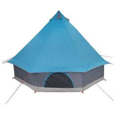 Vidaxl Družinski tipi šotor s streho Modra in siva 400 x 346 x 250 cm