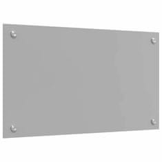 Vidaxl Zaščita za kuhinjo Svetlo siva 70 x 40 x 0.6 cm kaljeno steklo