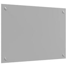 Vidaxl Zaščita za kuhinjo Svetlo siva 70 x 50 x 0.6 cm kaljeno steklo