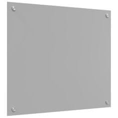 Vidaxl Zaščita za kuhinjo Svetlo siva 70 x 60 x 0.6 cm kaljeno steklo