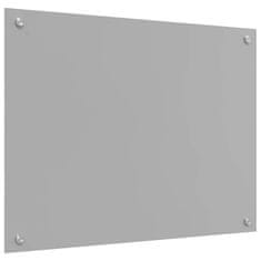 Vidaxl Zaščita za kuhinjo Svetlo siva 80 x 60 x 0.6 cm kaljeno steklo