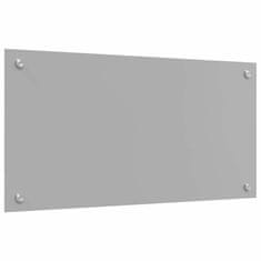 Vidaxl Zaščita za kuhinjo Svetlo siva 80 x 40 x 0.6 cm kaljeno steklo
