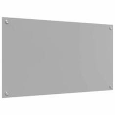 Vidaxl Zaščita za kuhinjo Svetlo siva 90 x 50 x 0.6 cm kaljeno steklo
