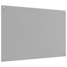 Vidaxl Zaščita za kuhinjo Svetlo siva 90 x 60 x 0.6 cm kaljeno steklo