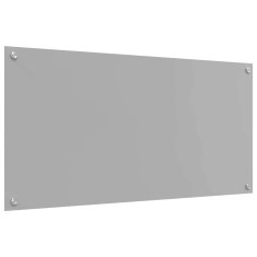 Vidaxl Zaščita za kuhinjo Svetlo siva 100 x 50 x 0.6 cm kaljeno steklo