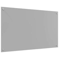 Vidaxl Zaščita za kuhinjo Svetlo siva 100 x 60 x 0.6 cm kaljeno steklo