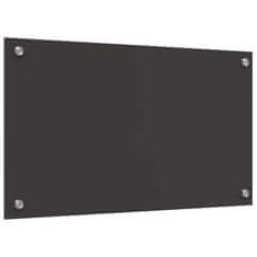 Vidaxl Zaščita za kuhinjo Temno siva 70 x 40 x 0.6 cm kaljeno steklo
