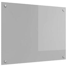 Vidaxl Zaščita za kuhinjo Svetlo siva 80 x 60 x 0.6 cm kaljeno steklo