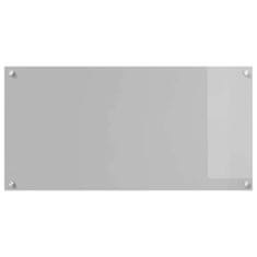 Vidaxl Zaščita za kuhinjo Svetlo siva 100 x 50 x 0.6 cm kaljeno steklo
