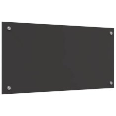 Vidaxl Zaščita za kuhinjo Temno siva 80 x 40 x 0.6 cm kaljeno steklo