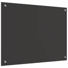 Vidaxl Zaščita za kuhinjo Temno siva 80 x 60 x 0.6 cm kaljeno steklo