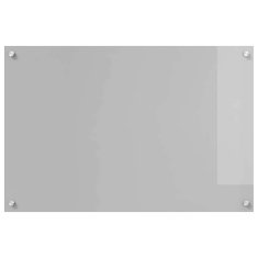 Vidaxl Zaščita za kuhinjo Svetlo siva 90 x 60 x 0.6 cm kaljeno steklo