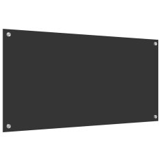 Vidaxl Zaščita za kuhinjo Temno siva 100 x 50 x 0.6 cm kaljeno steklo