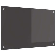 Vidaxl Zaščita za kuhinjo Temno siva 80 x 50 x 0.6 cm kaljeno steklo