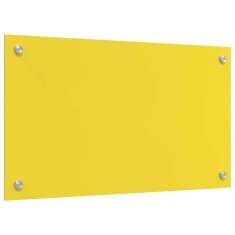 Vidaxl Zaščita za kuhinjo Rumena 70 x 40 x 0.6 cm kaljeno steklo