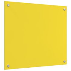 Vidaxl Zaščita za kuhinjo Rumena 70 x 60 x 0.6 cm kaljeno steklo