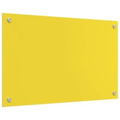 Vidaxl Zaščita za kuhinjo Rumena 80 x 50 x 0.6 cm kaljeno steklo