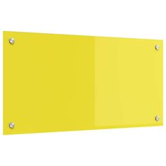 Vidaxl Zaščita za kuhinjo Rumena 80 x 40 x 0.6 cm kaljeno steklo