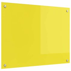 Vidaxl Zaščita za kuhinjo Rumena 80 x 60 x 0.6 cm kaljeno steklo
