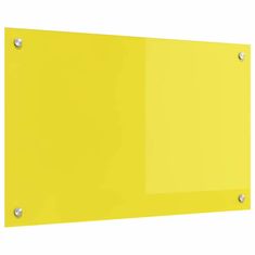 Vidaxl Zaščita za kuhinjo Rumena 80 x 50 x 0.6 cm kaljeno steklo