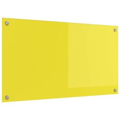 Vidaxl Zaščita za kuhinjo Rumena 90 x 50 x 0.6 cm kaljeno steklo