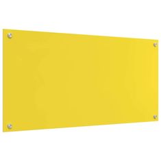 Vidaxl Zaščita za kuhinjo Rumena 100 x 50 x 0.6 cm kaljeno steklo