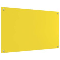 Vidaxl Zaščita za kuhinjo Rumena 100 x 60 x 0.6 cm kaljeno steklo