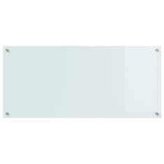 Vidaxl Zaščita za kuhinjo Bela 110 x 50 x 0.6 cm kaljeno steklo