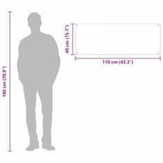 Vidaxl Zaščita za kuhinjo Temno siva 110 x 40 x 0.6 cm kaljeno steklo