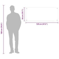 Vidaxl Kuhinjska hrbtna stena Bela 120x50x0,6 cm Kaljeno steklo