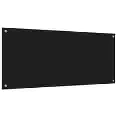 Vidaxl Zaščita za kuhinjo Črna 120 x 50 x 0.6 cm kaljeno steklo