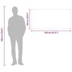 Vidaxl Kuhinjska obloga bela 120x60x0,6 cm iz kaljenega stekla
