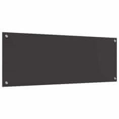 Vidaxl Zaščita za kuhinjo Temno siva 110 x 40 x 0.6 cm kaljeno steklo