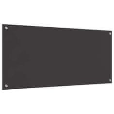 Vidaxl Zaščita za kuhinjo Temno siva 110 x 50 x 0.6 cm kaljeno steklo