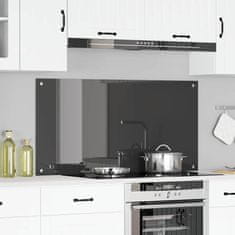 Vidaxl Zaščita za kuhinjo Temno siva 120 x 60 x 0.6 cm kaljeno steklo