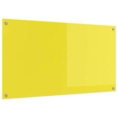 Vidaxl Zaščita za kuhinjo Rumena 110 x 60 x 0.6 cm kaljeno steklo
