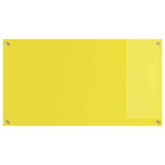 Vidaxl Zaščita za kuhinjo Rumena 110 x 60 x 0.6 cm kaljeno steklo