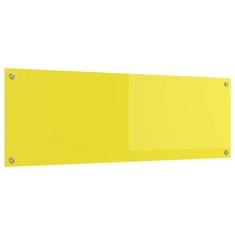 Vidaxl Zaščita za kuhinjo Rumena 120 x 40 x 0.6 cm kaljeno steklo