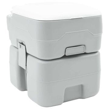 Vidaxl Kamperski WC Siva 41.5 x 36.5 x 42 cm Polietilen visoke gostote