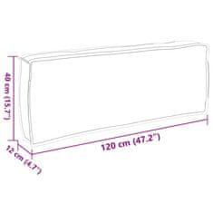 Vidaxl Blazina za naslon Royal modra 120 x 40 x 12 cm Oxford tkanina