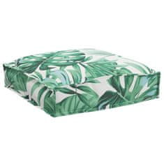 Vidaxl Blazina za sedež palete 2 pcs Vzorec listov 40 x 40 x 8 cm