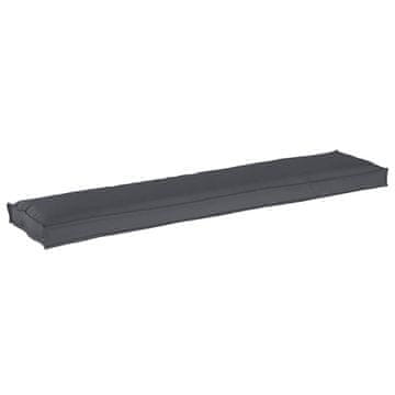 Vidaxl Blazina za palete Antracit 180 x 40 x 8 cm Oxford tkanina