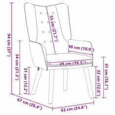 Vidaxl fotelj Temno siva 63 x 67 x 94 cm Žamet