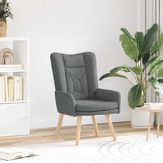 Vidaxl fotelj Temno siva 63 x 67 x 94 cm Tkanina in vezan les