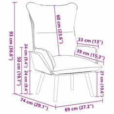 Vidaxl fotelj Taupe 69 x 74 x 93 cm Tkanina in vezan les
