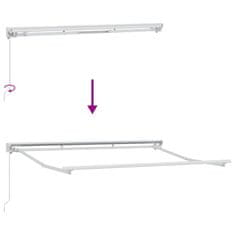 Vidaxl Okvir tende Bela 3 x 2 m Prašno lakirano jeklo in aluminij