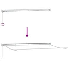 Vidaxl Okvir tende Bela 4 x 2 m Prašno lakirano jeklo in aluminij