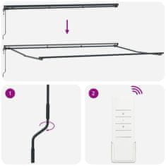Vidaxl Okvir tende Antracit 5 x 3 m Braščen jeklo, aluminij