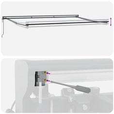 Vidaxl Okvir tende Antracit 5 x 3 m Braščen jeklo, aluminij